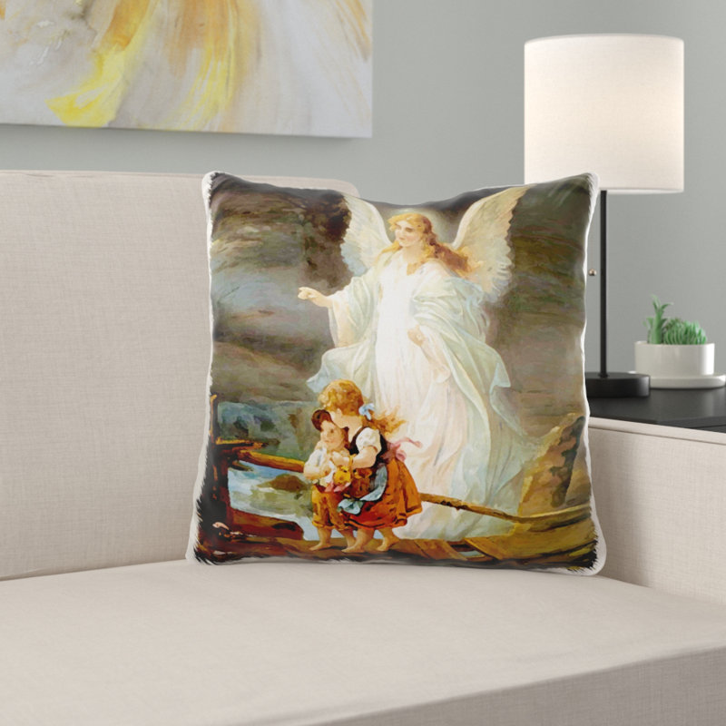 East Urban Home Rivoli Guardian Angel Pillow Cover Wayfair